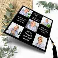 Memorial Modern Custom 5 Photo Collage Graduate Graduation Cap Topper