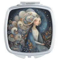 Virgo Zodiac Birth Sign Astrology Celestial Compact Mirror