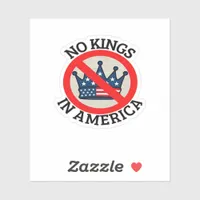 No Kings In America Retro Classic Sticker