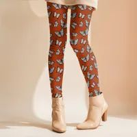 Fall Butterflies Whimsical Halloween Cottagecore Leggings