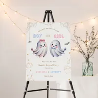 Cute Little Boo Boy Or Girl Gender Reveal Welcome  Foam Board