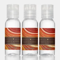 Abstract Agate Wedding Cheers Hot Orange ID827 Hand Sanitizer