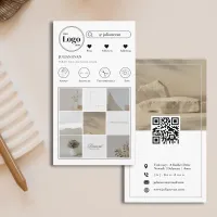 Modern Company Logo Instagram Photo Collage Business Card