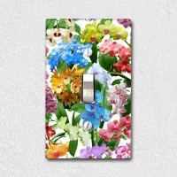 Tropical Floral Orchids Light Switch Cover