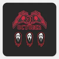 Skeleton Hands 31/10 Classic Square Sticker