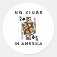 No Kings In America We The People Political Creati Classic Round Sticker