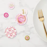 Sweet One Donut Pink & Gold Party Decor Confetti