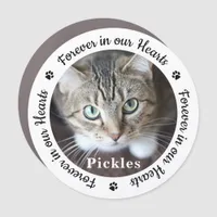 Forever In Our Hearts Photo Pet Cat Memorial Car Magnet