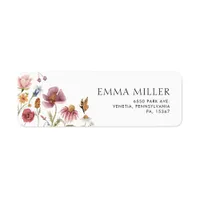 Return Address Label Floral