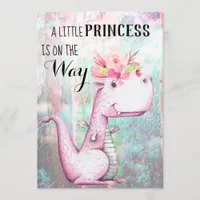 *~* Lavender Pink Dragon Baby Girl Baby Shower Invitation