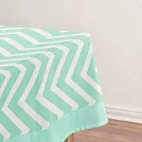 Sage Green Chevron Striped Tablecloths