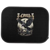 Gothic Skull F-Caw-F Crow Adult Humor Graphic  Car Floor Mat