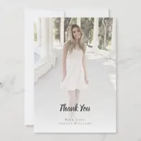 Graduation Photo Script Typography Thank You