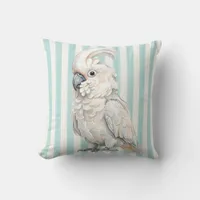 Watercolor Cockatoo Throw Pillow