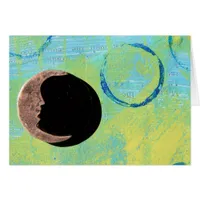 Moon on Abstract Painting