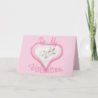 Pink Goat and Baby Valentine Card