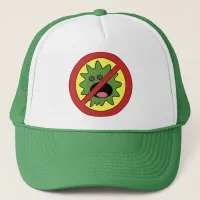 No Monsters Sign Trucker Hat