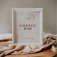 Coffee Bar Boho Wedding Sign 