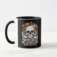 Whimsigoth Skulls & Mushrooms Vintage Botanical Ae Mug