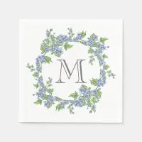 Floral Wreath Monogram Napkins