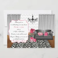 Cute Modern Furniture Housewarming Party Invitation