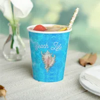 Conch Shell "Beach Life" Paper Cups