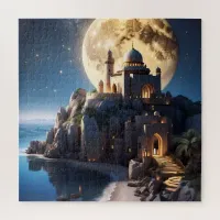 Islamic Castle sitting upon a mountain  Jigsaw Puzzle