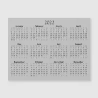 2022 Mini Calendar Magnetic Invitation