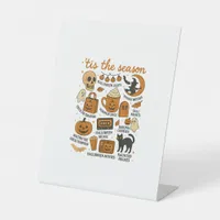 Retro Tis The Season Halloween Season Fall Pedestal Sign