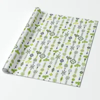 Shamrock Clover Floral Minimalist Pattern Wrapping Paper