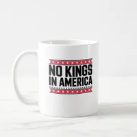 No Kings In America USA Minimal Clean Coffee Mug
