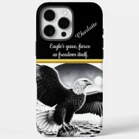 Majestic eagle soaring over turbulent ocean waves iPhone 16 pro max case