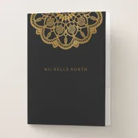 Elegant Gold Mandala ID353 Pocket Folder