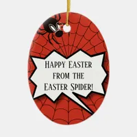 Happy Easter from Easter Spider lots of Eggs Ceramic Ornament