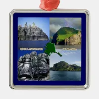 Rock Landscapes of Alaska Collage Metal Ornament