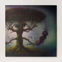 I Spy With My Big Eye - Surreal Tree AI Art Jigsaw Puzzle