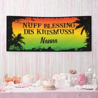 Jamaican Rasta Christmas Blessings Banner