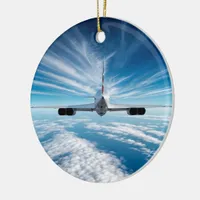 Beyond the Horizon: Concorde from Behind Ceramic Ornament