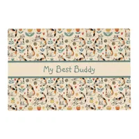 Calico Cats Naive Art Style Pet Placemat