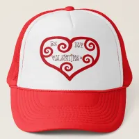 Be My Valentine Heart Trucker Hat