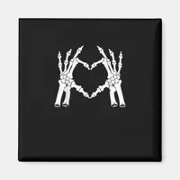 Halloween Skeleton Heart Hand Minimal Look Magnet