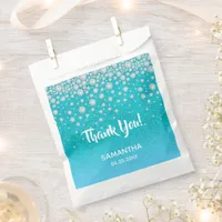 Birthday teal blue green Thank You Favor Bag