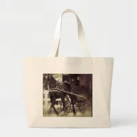 Amish Horse And Buggy Large Tote Bag