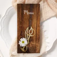 Daisy and Horse Bit Country Western Wedding Menu