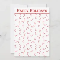 Personalized Candy Cane Christmas Holiday Card