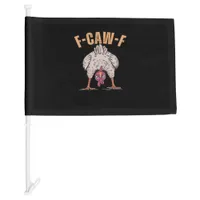 F Caw F Funny Chicken Classic Retro Cool Style Car Flag