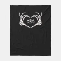 Wizard Classic - Skeleton Hands Heart Fleece Blanket