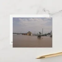 floodwaters in Burlington, Iowa 2019 Postcard