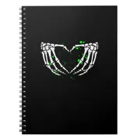 Skeleton Hand Heart Sign Costume Halloween Notebook