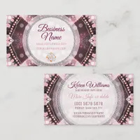 Pink and Burgundy Alternative Tribal Business Card